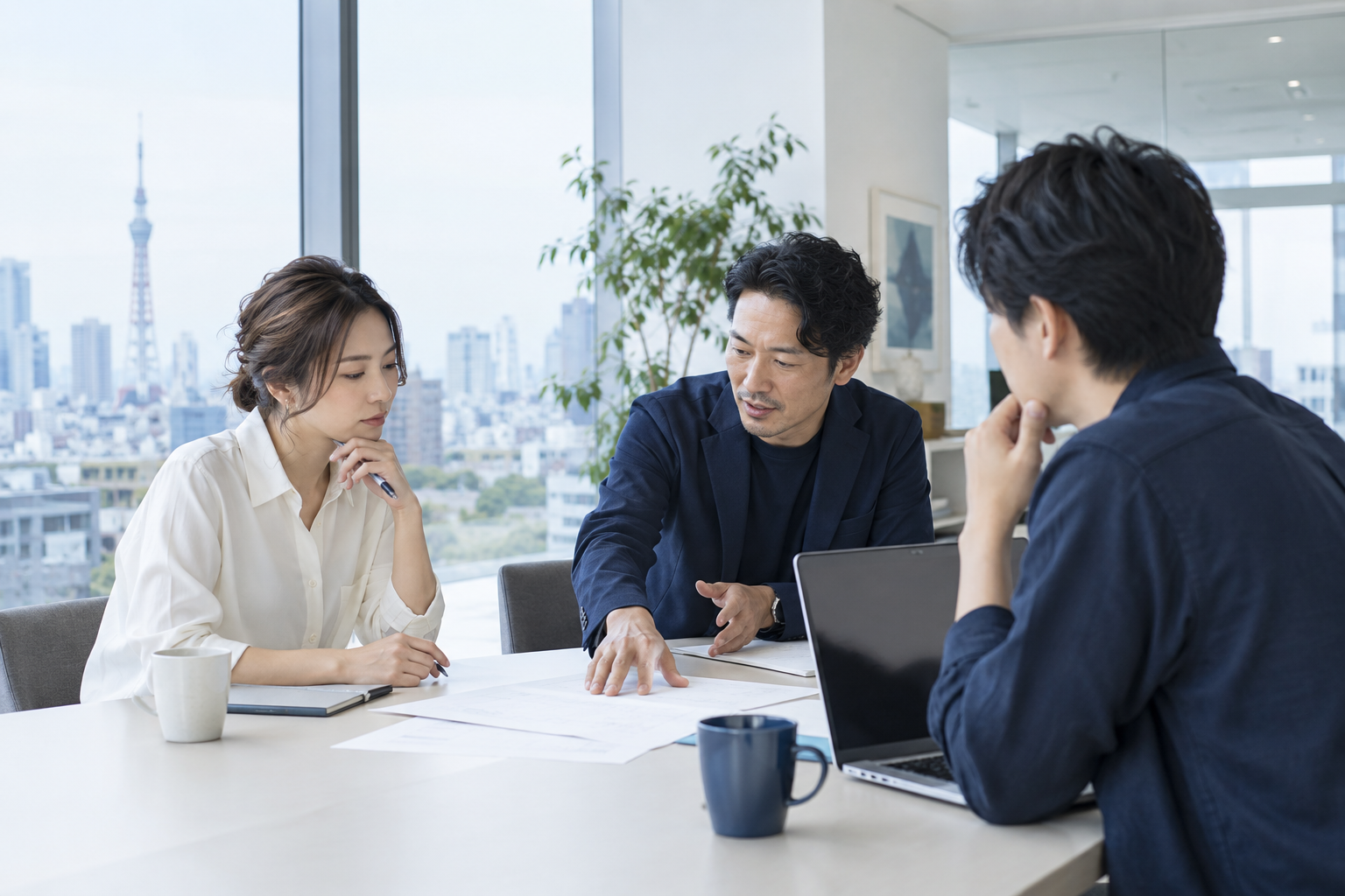 打ち合わせをする人たちのイメージ写真